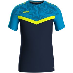 T-shirt Iconic // marine/bleu JAKO/jaune fluo