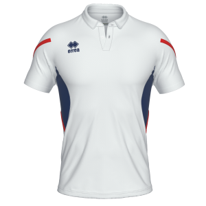 POLO CLARK MC AD-BLANC MARINE ROUGE