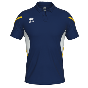 POLO CLARK MC AD-MARINE BLANC JAUNE