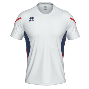 CURTIS MAILLOT MC AD-BLANC MARINE ROUGE