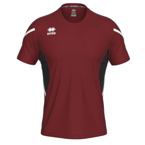 CURTIS MAILLOT MC AD-GRENAT NOIR BLANC