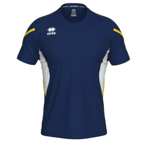 CURTIS MAILLOT MC AD-MARINE BLANC JAUNE