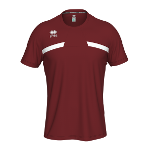 MAILLOT MARK MC AD-GRENAT BLANC