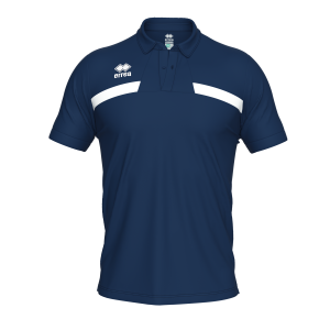 POLO MELVIN MC AD-MARINE BLANC